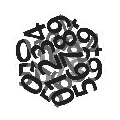 3 Sätze Selbstklebende Hausnummern Aufkleber Wasserdichte Zahlenstickers für Briefkästen Türen und Hausadressen Einfache Anwendung Metall Glasoberflächen von VILLFUL