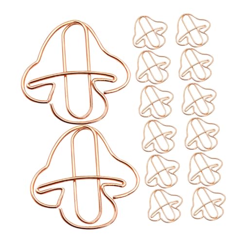 30 Stück Mushroomförmige Büroklammern Roségold Dekorative Clips für Schule Büro und Zuhause Kreative Dokumentenorganisation und Notizen Lustige Schreibtischaccessoires 30 Stück Mushroomförmige Büroklammern Roségold Dekorative Clips für Schule Büro und Zuhause Kreative Dokumentenorganisation und Notizen Lustige Schreibtischaccessoires von VILLFUL