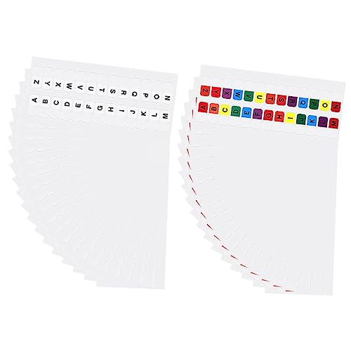 30Blätter Alphabet Registerkarten Farbige Klebrige Notepad Seitenmarkierungen Selbstklebend Bedruckbar für Büro und Zuhause Praktische Index Tags für Effiziente von VILLFUL