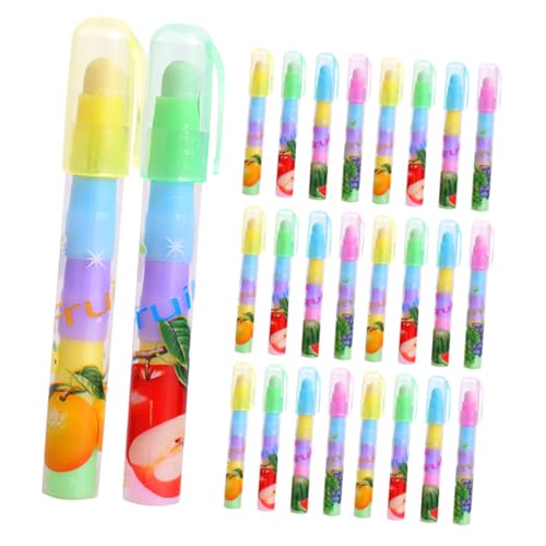 36Stücke Kawaii Radiergummis im Fünfteiligen Fruchtstift Design Abnehmbar und Tragbar für Künstler Perfektes Zeichnungszubehör für Klassenzimmer von VILLFUL