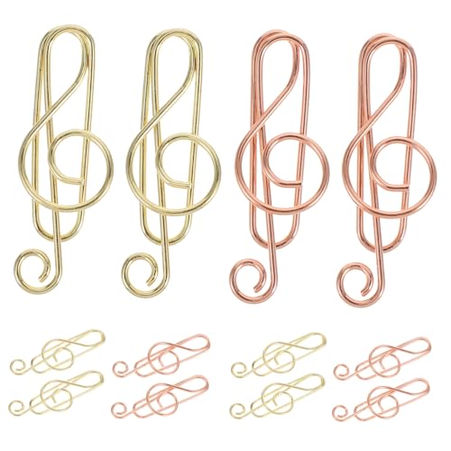 40Stücke Musiknoten Büroklammern und Roségold Kreative Clips für Schreibtischzubehör für Büro Schule und Persönliches Scrapbooking Praktische Lesezeichen von VILLFUL