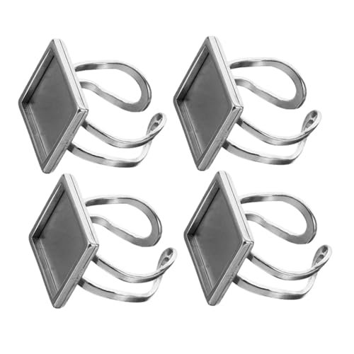4Stücke Verstellbare Quadratische Schmuckherstellungs Basis DIY Fingerring für Projekte Langlebig und Vielseitig Einsetzbar 4Stücke Verstellbare Quadratische Schmuckherstellungs Basis DIY Fingerring für Projekte Langlebig und Vielseitig Einsetzbar von VILLFUL