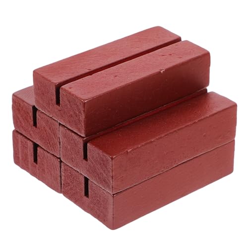5 Stück Holzständer für Postkarten Stabiler Kartenhalter für Büro Menüs Namensschilder und Kalender Design für Aufgeräumte Schreibtischorganisation von VILLFUL