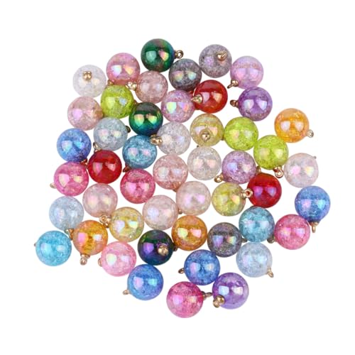 50Stücke Acrylperlen Bonbonfarben Runde Große Lochperlen für Schmuckherstellung Vielseitig Einsetzbar für Armbänder und DIY Projekte von VILLFUL