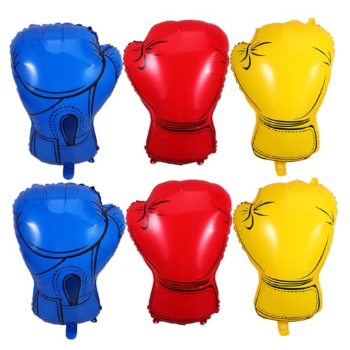 6-teiliger Ballon Mit Boxthema: Bunte Ballons Mit Boxhandschuhen Für Sport-geburtstagsfeiern – Hintergrunddekoration Für Sport-mottopartys 6-teiliger Ballon Mit Boxthema: Bunte Ballons Mit Boxhandschuhen Für Sport-geburtstagsfeiern – Hintergrunddekoration Für Sport-mottopartys von VILLFUL