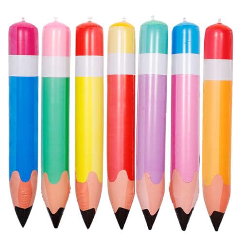 7 Stück Aufblasbare Bleistifte Teiliges für Schulanfang und Abschlussfeiern PVC Bunten Farben Einfache Handhabung und Auffällige Wanddekoration für Klassenzimmer und Partys 7 Stück Aufblasbare Bleistifte Teiliges für Schulanfang und Abschlussfeiern PVC Bunten Farben Einfache Handhabung und Auffällige Wanddekoration für Klassenzimmer und Partys von VILLFUL
