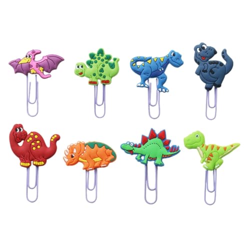 8 Stück Niedliche Dinosaurier Büroklammern aus Farbenfrohe Papierclips für Dokumente Lesezeichen und Notizen Kreative Tier Designs für Schule und Büro Zufällige 8 Stück Niedliche Dinosaurier Büroklammern aus Farbenfrohe Papierclips für Dokumente Lesezeichen und Notizen Kreative Tier Designs für Schule und Büro Zufällige von VILLFUL