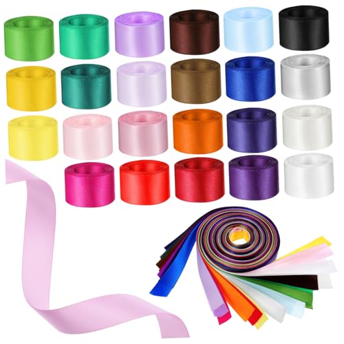 Doppelseitiges Satinband pro Farbe Breit für Hochzeiten Partys und Dekorationen Langlebig und Elegant von VILLFUL