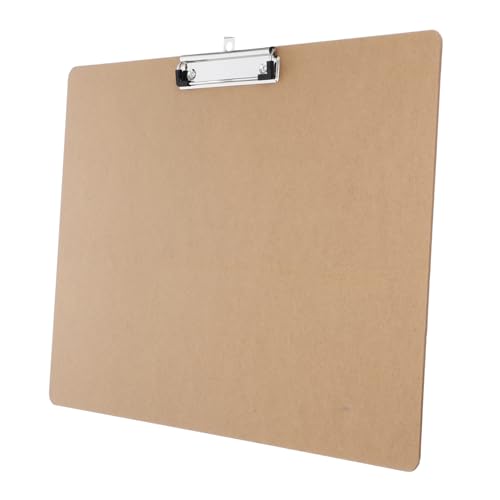 Klemmbrett aus Stabilem Material mit Metallclip Multifunktionale Schreibunterlage für Büro Zeichnungen Bestellungen und Clipboard im Querformat von VILLFUL