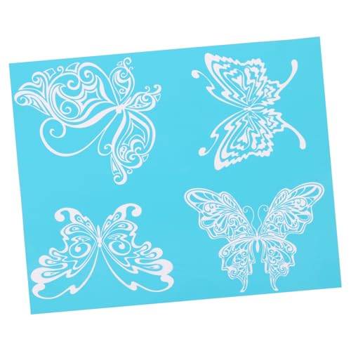 VILLFUL 1 Blatt Selbstklebende Schablone für Siebdruck mit Schmetterlingsmuster Wiederverwendbare DIY Vorlage für Kreative Projekte Geeignet für Teens Handwerk und Heimdekoration von VILLFUL
