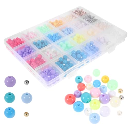 VILLFUL Schachtel Mit Acrylperlen Zum Basteln Von Schmuck Lose Perlen Für Armbänder Und Halsketten Handgefertigte Perlen Zum Selbermachen von VILLFUL