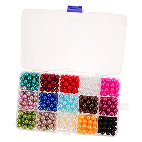 VILLFUL 1 Box Artificial Lose Abs Kleine Beads Kunststoffperlen Ohrringe Runde Farbe Nachahmung Loose Charm Abstandsperle Making DIY Crafts For Perlen Round Holes Spacer Jewelry von VILLFUL