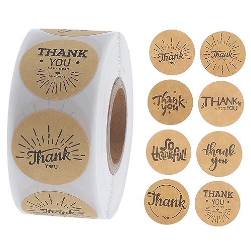 VILLFUL 1 Rolle Aufkleber Für Geschäftsbedarf Dankesaufkleber Für Geschäftsverpackungen Für Kleine Unternehmen Dankesaufkleber Für Kleine Unternehmen Personalisierte Aufkleber Etiketten von VILLFUL