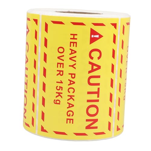 VILLFUL 1 Rolle Caution Heavy Shipping Sticker Selbstklebende Warnetiketten für Schwere Pakete für Logistische Anwendungen von VILLFUL