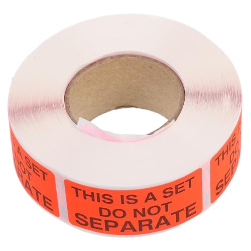 VILLFUL 1 Rolle Do Not Separate Etiketten Rolle Leuchtend Rote Warnetiketten für Versand und Verpackung Selbstklebend Klare Anweisungen und Sicherheitshinweise von VILLFUL