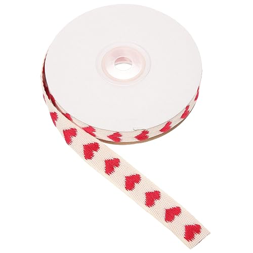 VILLFUL 1 Rolle Zuschneidbares Geschenkband Bastelband Band Zur Schleifenherstellung Band Mit Herzmuster Zuverlässigem Material Für Geschenkboxen Blumensträuße Kuchen von VILLFUL