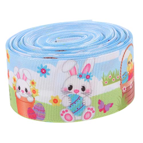VILLFUL 1 Rolle Osterband Polyesterband Für Kränze Geschenkband Ostern DIY Band Musterbänder Banddekoration Osterdekoband Osterbastelband von VILLFUL