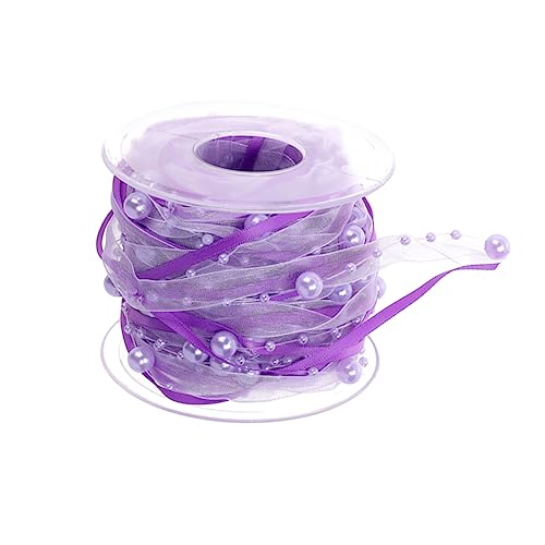 VILLFUL 1 Rolle Perlenband für Hochzeitsdekoration Violettes Dekoratives für Blumensträuße DIY Bastelbedarf und Partyschmuck von VILLFUL