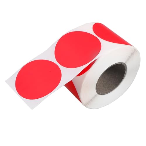 VILLFUL 1 Rolle Runde Aufkleber, Selbstklebendes Bedruckbares Papier, Namensetiketten, Aufkleber, Druckerpapier, Kleine Runde Thermoetiketten, Aufkleberpapier Zum Drucken, Bedruckbare von VILLFUL