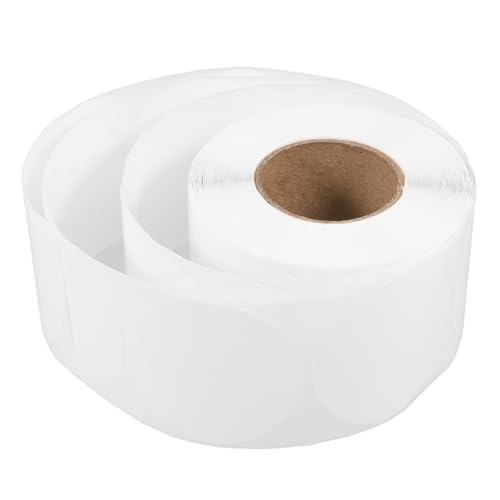 VILLFUL 1 Rolle Runde Thermopapier Etiketten Selbstklebend für Thermodrucker für Barcodes Qr Codes Diy Designs Hohe Haftung Benutzerfreundlich Fördert Effizienz von VILLFUL