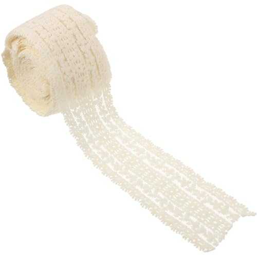 VILLFUL 1 Rolle Schleife Haarschmuck Material Stickbesatz Zum Aufnähen Dekobesatz Zum Aufnähen Stickerei Spitzenband Nähbesatz Handgefertigter Spitzenbesatz Spitze Bastelband Spitze Zum von VILLFUL