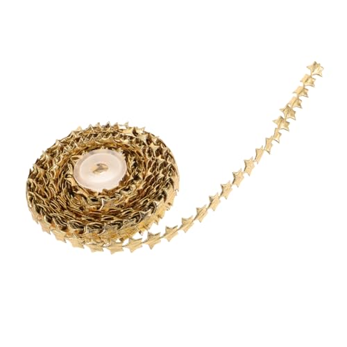 VILLFUL 1 Rolle Sternförmiges Geschenkband Satin Vielseitig Einsetzbar für Geburtstagsfeiern Hochzeiten und Feiertagsdekoration Goldene Farbe Leicht und Charmant von VILLFUL