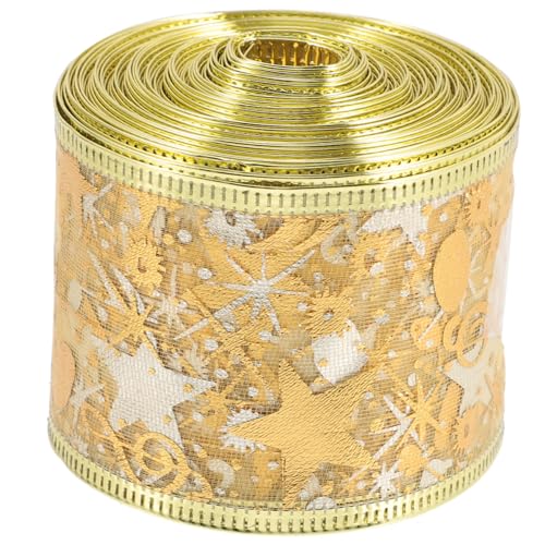 VILLFUL 1 Rolle Weihnachtliches Dekorationsband Doppellagigem Satin für Weihnachtsbaum für DIY Bastelprojekte und Festliche Anlässe Sicher und Langlebig von VILLFUL