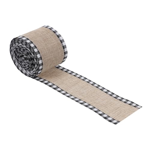 VILLFUL 1 Rolle Weihnachtliches Geschenkband Rot und Schwarz Breit für Diy Projekte und Dekoration für Bastelarbeiten und Feierlichkeiten von VILLFUL
