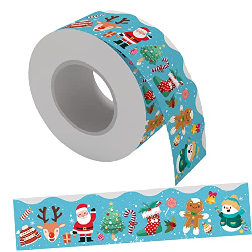 VILLFUL 1 Rolle Weihnachtsrandaufkleber, Verschleißfester Randaufkleber, Pinnwandrand, Verschleißfester Randbesatz, Dekorativer Randaufkleber, Bezaubernder Randbesatz, Tafelrandbesatz VILLFUL 1 Rolle Weihnachtsrandaufkleber, Verschleißfester Randaufkleber, Pinnwandrand, Verschleißfester Randbesatz, Dekorativer Randaufkleber, Bezaubernder Randbesatz, Tafelrandbesatz von VILLFUL