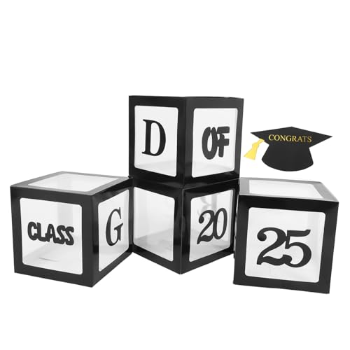 VILLFUL 1 Satz Abschlussfeier Dekoration Set Graduation Party Ballonboxen für Kreative Tischdekoration für Kindergarten High School und College Abschlüsse Einfache Montage Vielseitig von VILLFUL