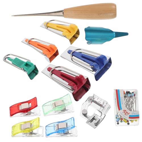 VILLFUL 1 Satz Bias Tape Maker Set Teiliges Nähwerkzeug für Kreative Projekte Einfach zu Bedienen Langlebige für Quilting und Diy Näharbeiten von VILLFUL