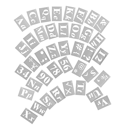 VILLFUL Schriftschablonen Satz Buchstabenschablonen Zum Malen Farbschablonen Aus Holz Alphabet-schablonen Wiederverwendbar Malschablonen Abwaschbar von VILLFUL