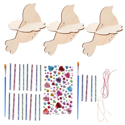 VILLFUL 1 Satz DIY Holz Vögel Windspiel Set Teiliges Bastelset für Windspielröhren Malutensilien und Zubehör Kreative Garten Deko für Gestaltung VILLFUL 1 Satz DIY Holz Vögel Windspiel Set Teiliges Bastelset für Windspielröhren Malutensilien und Zubehör Kreative Garten Deko für Gestaltung von VILLFUL