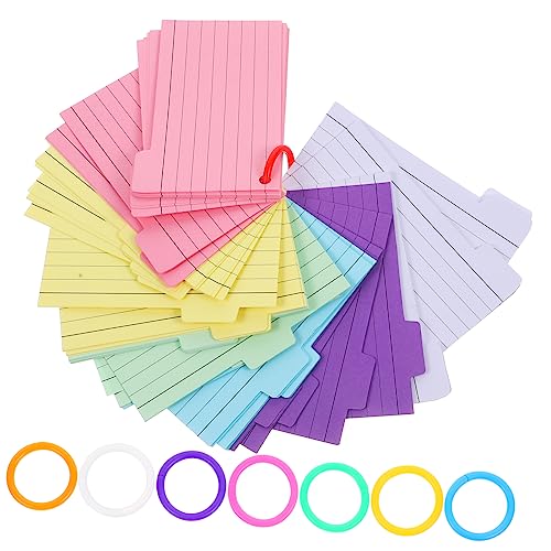 VILLFUL 1 Satz Farbige Spiral Notizblätter mit Ringen Indexkarten für Büro Schule Studium Lernen und Notizen Tragbares Notizbuch mit Punktierter Einfach Abzureißen Zufällige Farbe von VILLFUL