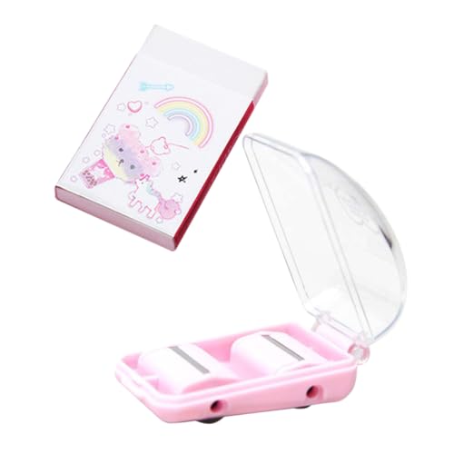 VILLFUL 1 Satz Gummischrottsammler Desktop-Reiniger Radiergummi Krümelsammler Desktop-Radierer Büroschreibtisch sauberer Kehrmaschine für Schreibtischspäne Desktop-Spänesammler tpr Rosa von VILLFUL
