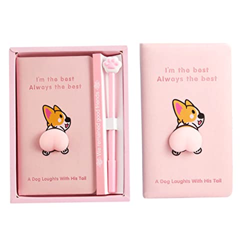 VILLFUL 1 Satz Kreatives Notizbuch mit Cartoon Corgi Lustiger Notizblock mit Stift für Schule und Alltag für Tagebuch Kreative Ideen für Schüler von VILLFUL