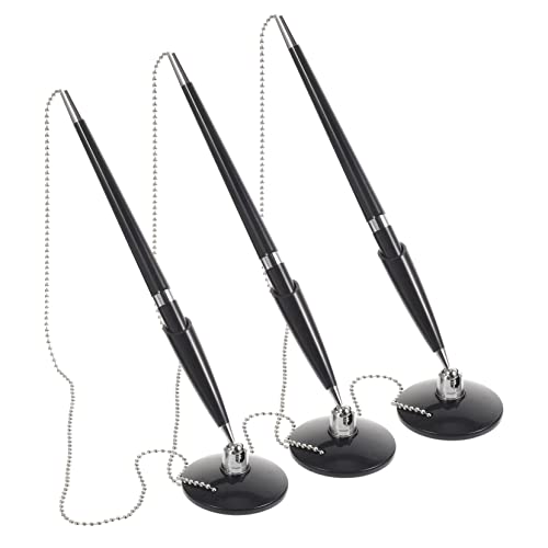 VILLFUL 1 Satz Multifunktions Kugelschreiber Mit Kette Drehbarer Stift Für Büro Und Geschäft Design Glattes Schreiben Stabiler Standfuß Schreibgerät 3 Stück von VILLFUL