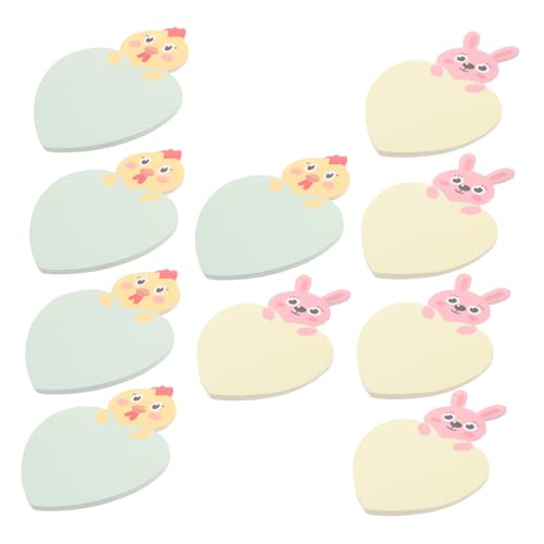 VILLFUL 1 Satz Portable Easter Note Pads mit Niedlichen Hühner und Hasenmotiven Selbstklebende Notizzettel Vielseitige Haftnotizen für Büro und Alltag für Erinnerungen und Nachrichten von VILLFUL