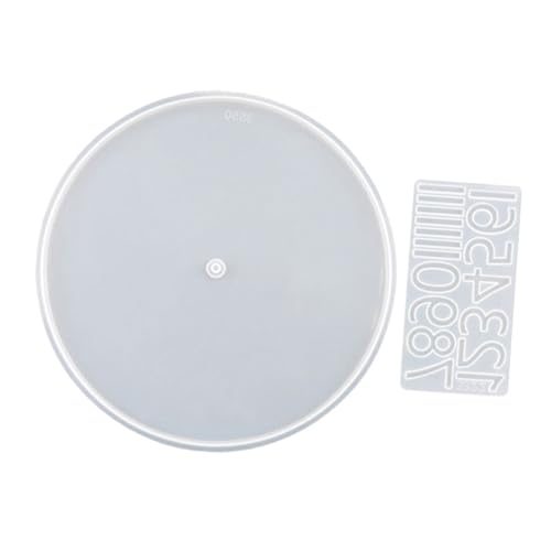 VILLFUL 1 Satz Rundes Silikon Uhrenzifferblatt Mold mit Arabischen Ziffern Teiliges Diy Formset für Heimdekoration und Projekte mit Epoxidharz von VILLFUL