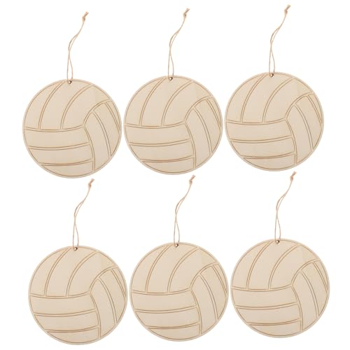 VILLFUL 1 Satz Unlackierte Holz Volleyball Ornamenten mit Juteseil für Diy Bastelprojekte und Sport Mottoparty Dekorationen Holz Volleyball Anhänger VILLFUL 1 Satz Unlackierte Holz Volleyball Ornamenten mit Juteseil für Diy Bastelprojekte und Sport Mottoparty Dekorationen Holz Volleyball Anhänger von VILLFUL