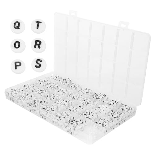 VILLFUL 1 Schachtel Acryl Buchstabenperlen mit Faden DIY Schmuckperlen für Armbänder Halsketten Vielseitige Alphabetperlen zum Auffädeln für Bastelprojekte VILLFUL 1 Schachtel Acryl Buchstabenperlen mit Faden DIY Schmuckperlen für Armbänder Halsketten Vielseitige Alphabetperlen zum Auffädeln für Bastelprojekte von VILLFUL