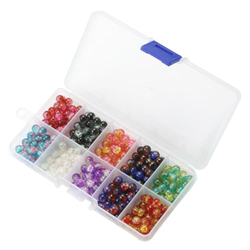 VILLFUL 1 Schachtel Blumenperlen, Glasperlen, Lose Perlen, Zubehör Zur Armbandherstellung, Perlen, Knisternde Farbige Perlen, Runde Perlen, Schmuck, Bastelperlen, Halsketten, DIY Perlen, von VILLFUL