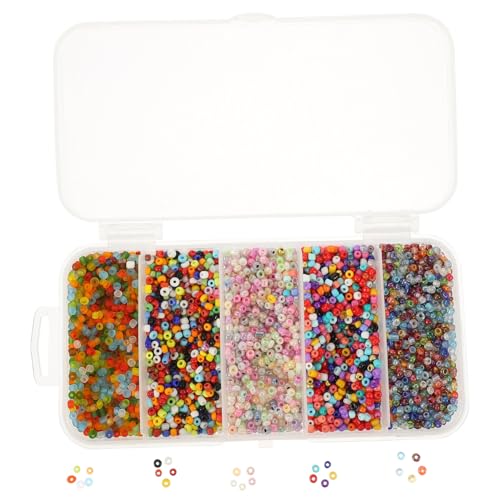 VILLFUL 1 Schachtel Glas Hirseperlen, Farbige Perlen, Runde Lose Glasperlen, Winzige Perlen, DIY Perlen, Schmuckdekorperlen, Glasperlen Zur Herstellung Von Halsketten, Perlen Zum Basteln, von VILLFUL