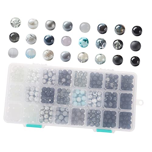 VILLFUL 1 Kasten Runde Glasperlen Zum Selbermachen Abstandsperlen Lose Perlen Für Diy-schmuck Bastelbedarf Perlenmaterial Für Armbänder Und Halsketten VILLFUL 1 Kasten Runde Glasperlen Zum Selbermachen Abstandsperlen Lose Perlen Für Diy-schmuck Bastelbedarf Perlenmaterial Für Armbänder Und Halsketten von VILLFUL