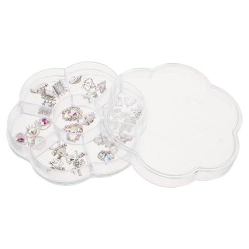 VILLFUL 1 Schachtel Nail Charms aus Langlebiger Legierung mit Funkelnden Herz Schleife Krone Motiven Nagelkunst Dekoration für Valentinstag Hochzeit und Romantische Anlässe von VILLFUL
