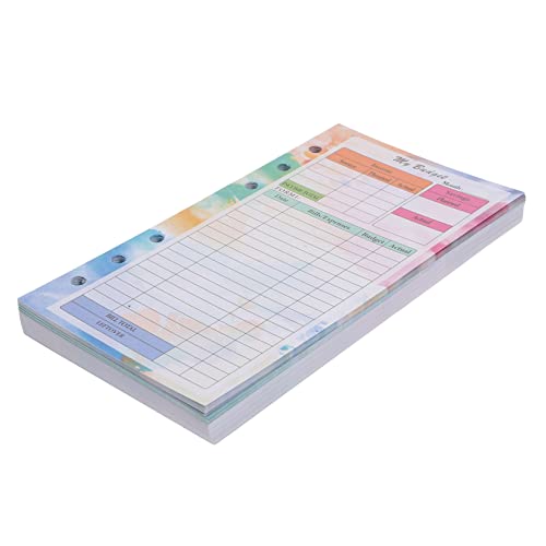 VILLFUL 1 Set Budget Nachfüllpackungen, Notizbuch, Plan Aufzeichnung, Budget Papiere Für DIY Loseblatt Notizblock, Plan Papier, Bargeld Papiere, Budget Notizblock, Planungs von VILLFUL