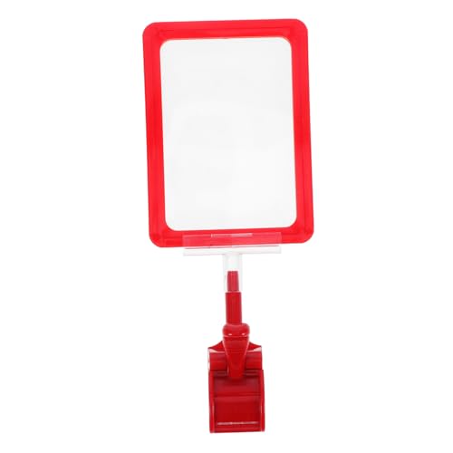 VILLFUL Doppelseitiges Preisschild Für Supermarkt Schilderhalter Zum Anklemmen Werbeschildhalter Mit Pvc-kartenschutz Drehbarer Schilderanhänger-clip von VILLFUL
