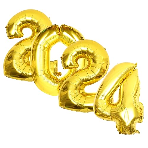 VILLFUL 1 Set Festival Dekorationszubehör Neujahrsballon Neujahrsfolienballon Partyzubehör Ballon Zur Dekoration Silvesterparty Ballons Folienballon Neujahrsfolienballons von VILLFUL