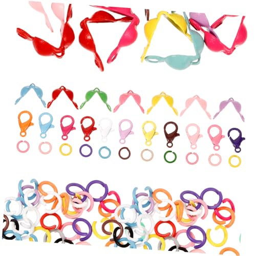 VILLFUL 1 Set Karabinerverschluss, Offene Biegeringe, Schmuckherstellung, Biegeringe, DIY Ringe, Schmuck Biegeringe, Halskettenverschluss, DIY Halskettenschnallen, DIY Bastelverschluss, von VILLFUL