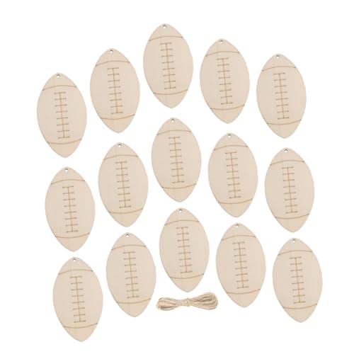 VILLFUL 1 Set Rugby Hängedekoration, Holzrohlinge, Ausschnitte, Holzblöcke, Holzscheibe, Holzausschnitt, Bastelausschnitt, Holzscheibe, Holzausschnitt, Rohlinge, Rohlinge, Holzspäne, VILLFUL 1 Set Rugby Hängedekoration, Holzrohlinge, Ausschnitte, Holzblöcke, Holzscheibe, Holzausschnitt, Bastelausschnitt, Holzscheibe, Holzausschnitt, Rohlinge, Rohlinge, Holzspäne, von VILLFUL